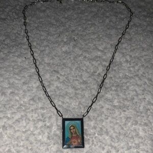 NEW HANDMADE Silver Religious Pendant Necklace
